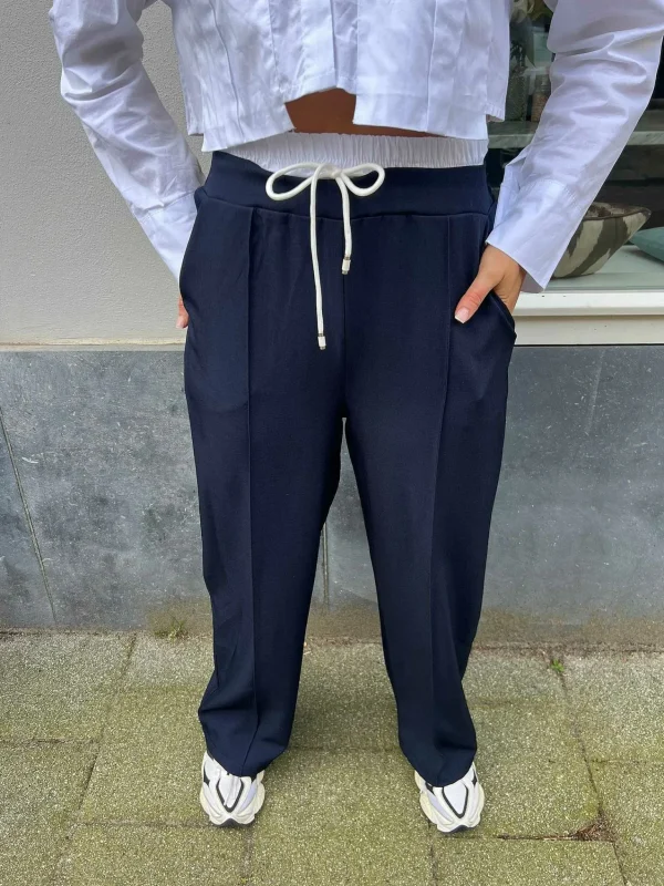 LOF Boutique Alexis Pantalon Navy> Broeken