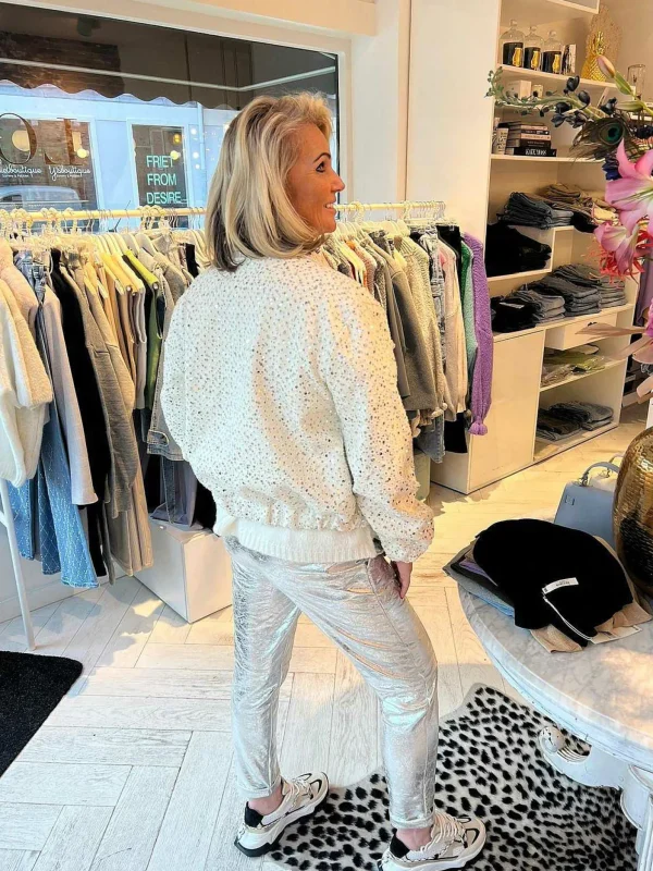 LOF Boutique Alison Sequin Jacket Beige> Jassen