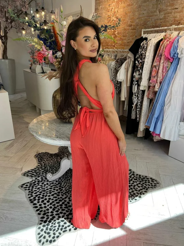 LOF Boutique Annabel Jumpsuit Coral> Jumpsuits