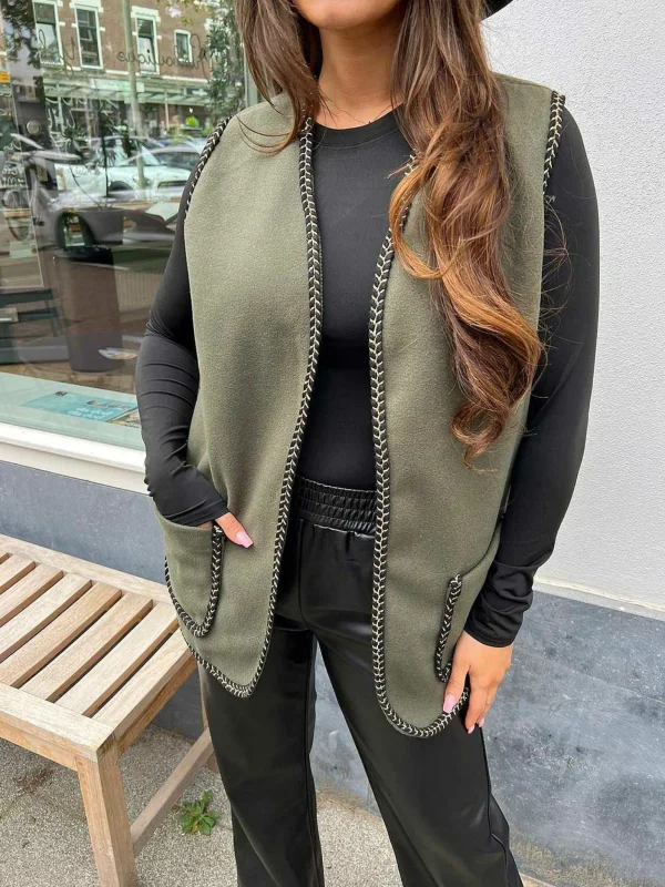 LOF Boutique Aurora Gilet Army> Gilets