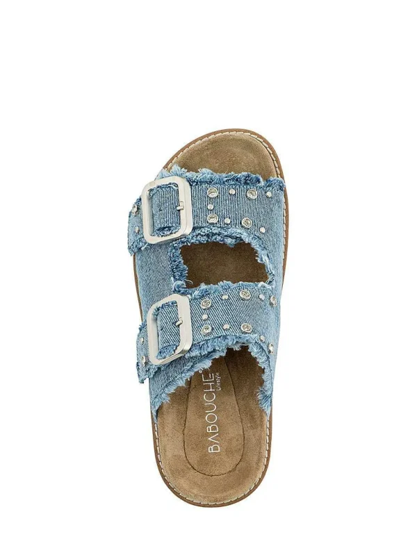 LOF Boutique Babouche Dina Slipper Destroyed Jeans> Sandalen & Slippers