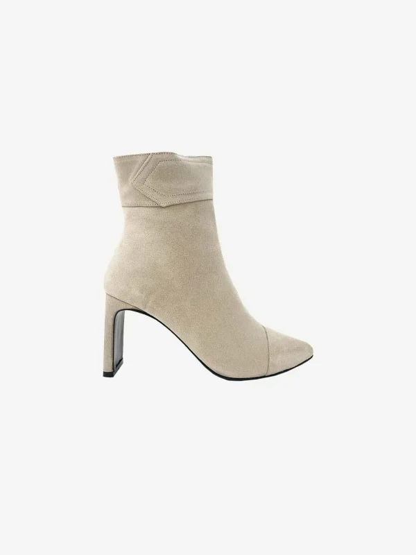 LOF Boutique Babouche Ella Ankle Boots Beige> Hakken