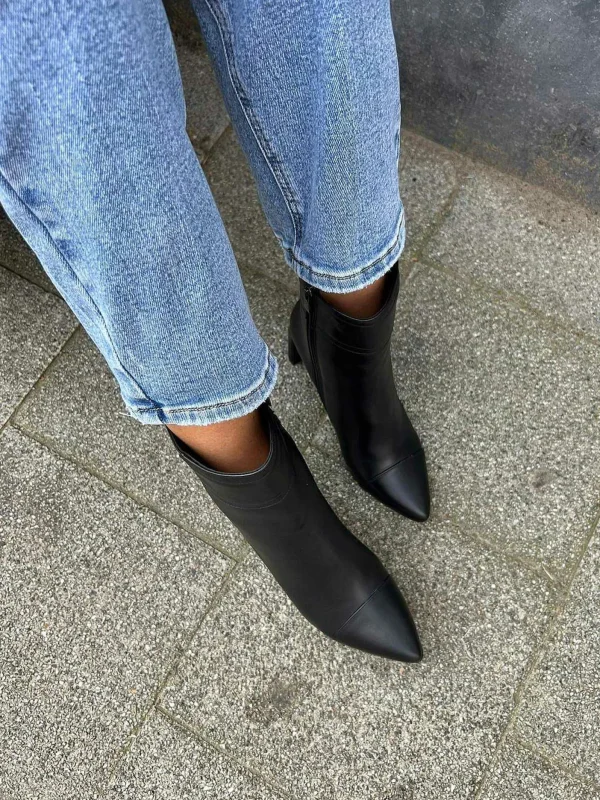 LOF Boutique Babouche Ella Ankle Boots Black> Hakken