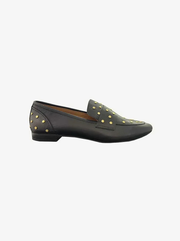 LOF Boutique Babouche Leather Loafers Studs> Loafers