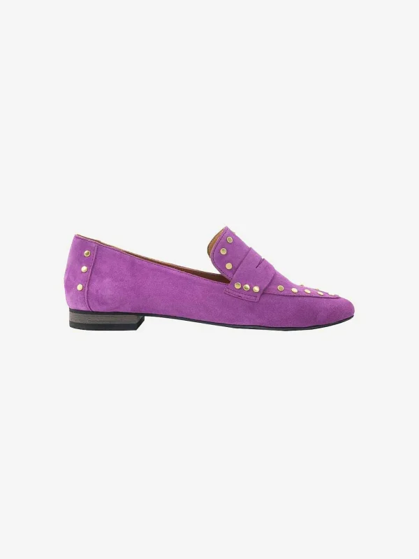 LOF Boutique Babouche Loafers Studs Purple> Loafers