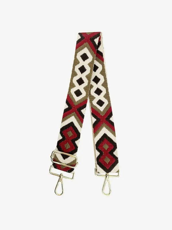 LOF Boutique Bag Strap Big Aztec Red & Beige> Riemen