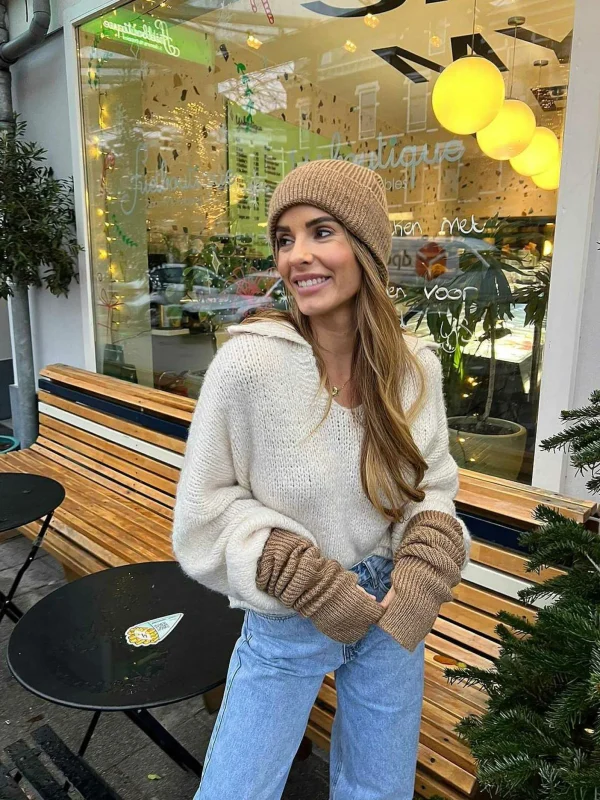 LOF Boutique Beanie & Gloves Set Camel> Mutsen & Sjaals