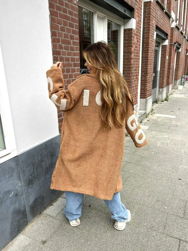 LOF Boutique Bobbi Chicago Teddy Coat Camel> Jassen