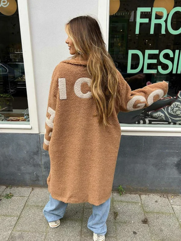 LOF Boutique Bobbi Chicago Teddy Coat Camel> Jassen