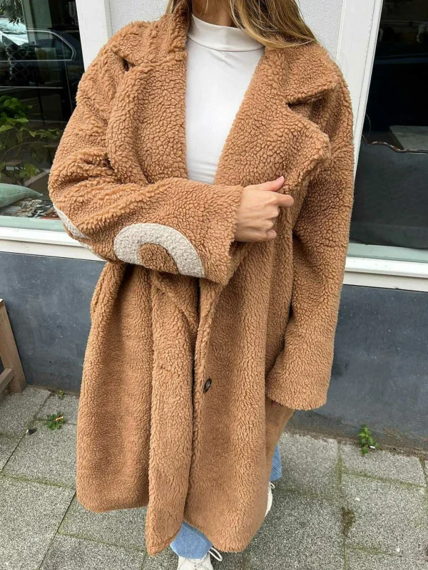 LOF Boutique Bobbi Chicago Teddy Coat Camel> Jassen