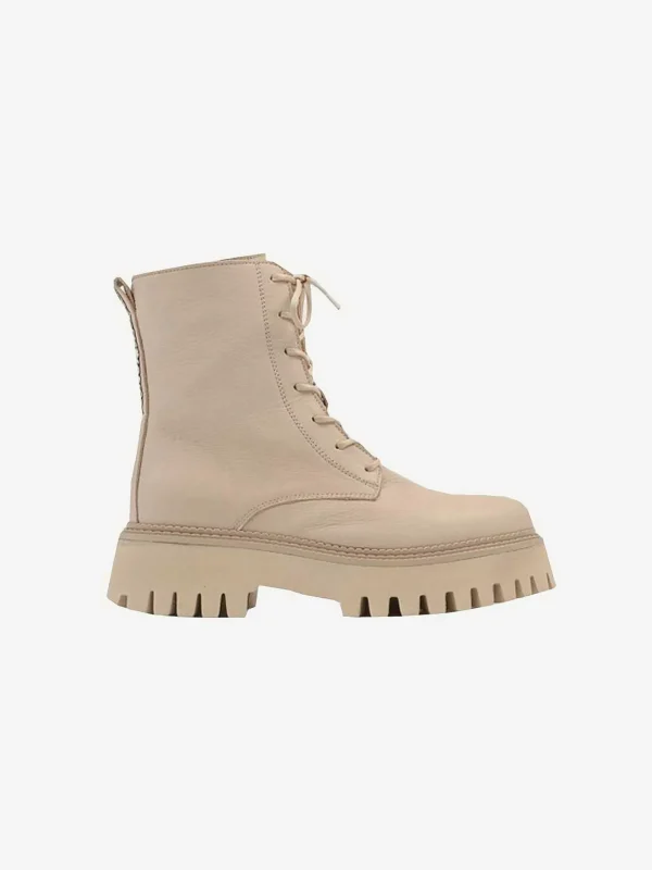 LOF Boutique Bronx Classic Bikerboots Beige> Laarzen