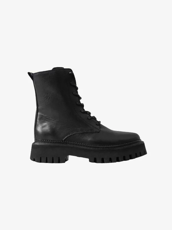 LOF Boutique Bronx Classic Bikerboots Black> Laarzen