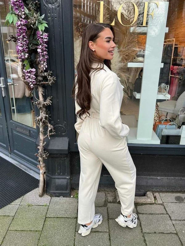 LOF Boutique Carli Comfy Jumpsuit Light Beige> Jumpsuits