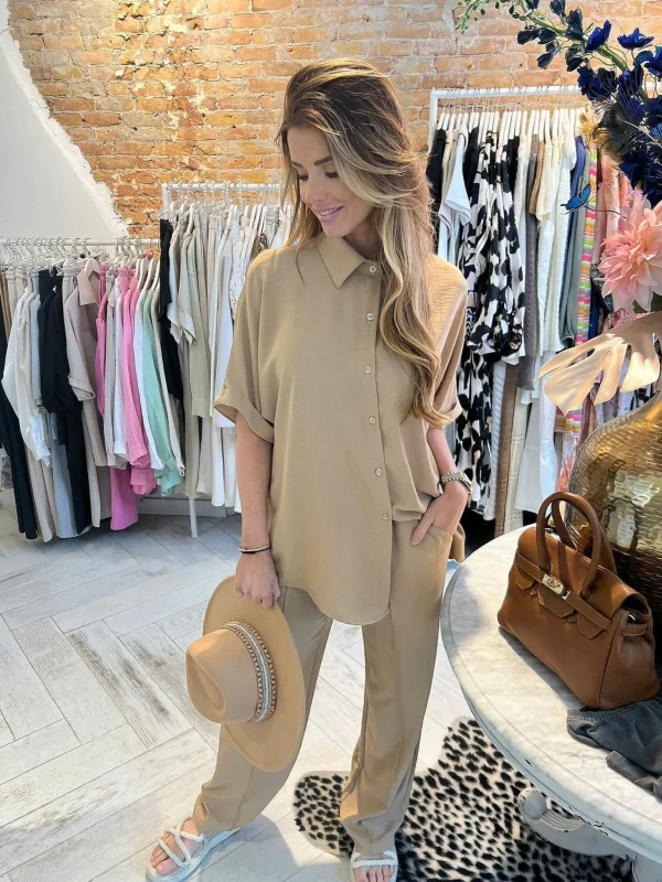 LOF Boutique Dani 2 Delig Set Camel> Sets