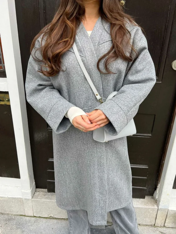 LOF Boutique Dorien Coat Dark Grey> Jassen