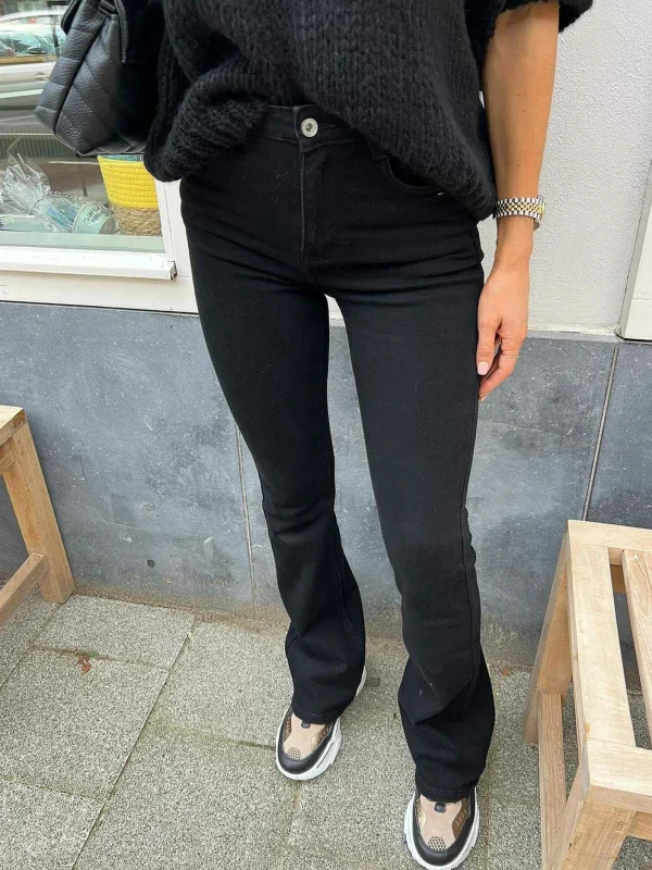 LOF Boutique Flared Jeans Black> Broeken