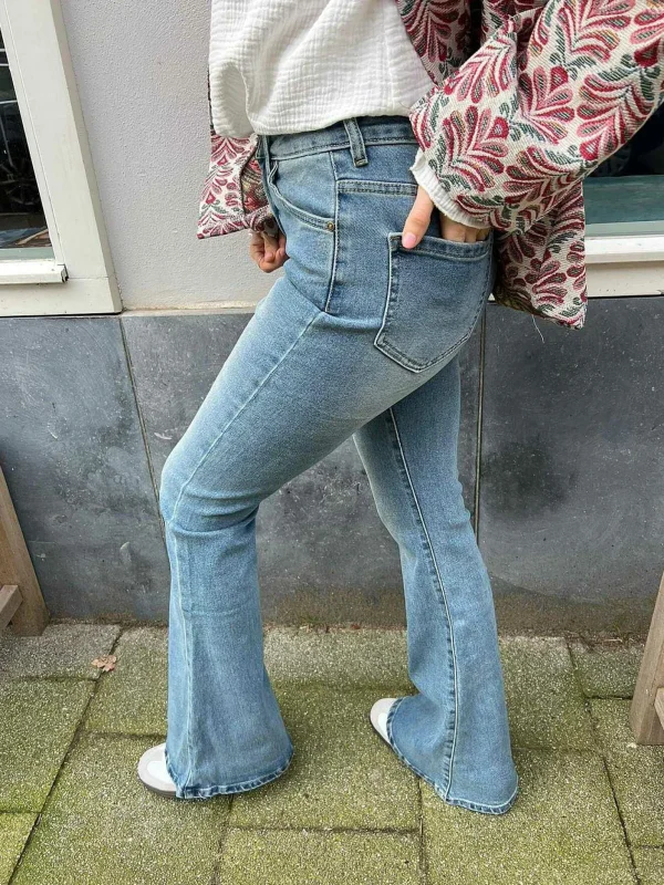 LOF Boutique Flared Jeans Medium Blue> Broeken