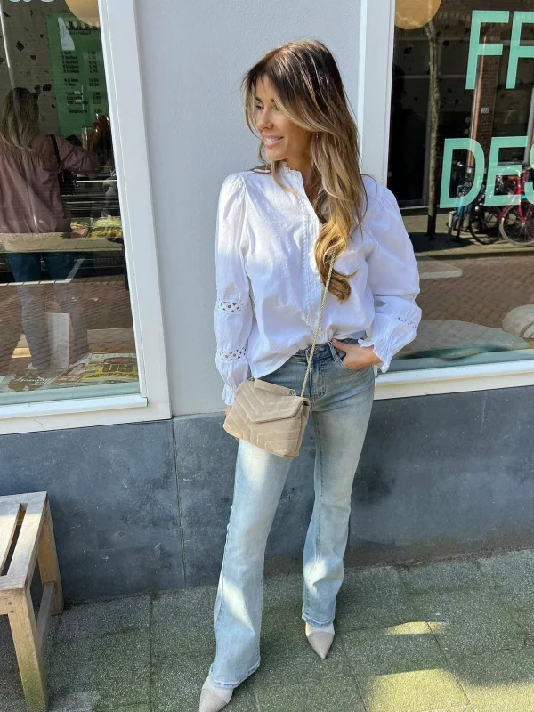 LOF Boutique Flared Jeans Old Blue> Broeken