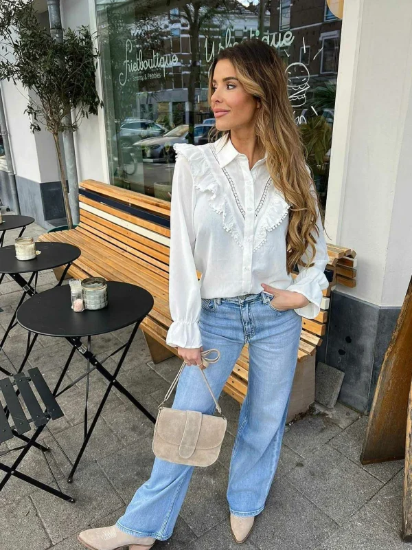 LOF Boutique Gracy Blouse White> Tops & Blousjes