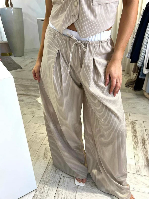 LOF Boutique Indy Pantalon Beige> Broeken