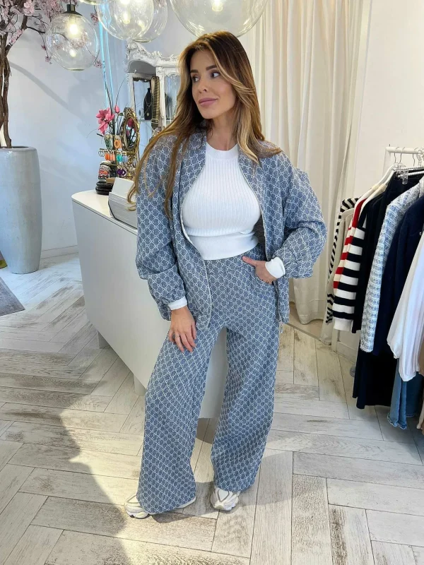 LOF Boutique Inspired Pantalon Denim Blue> Broeken