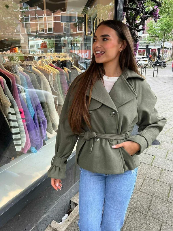 LOF Boutique Josie Trenchcoat Short Army> Jassen