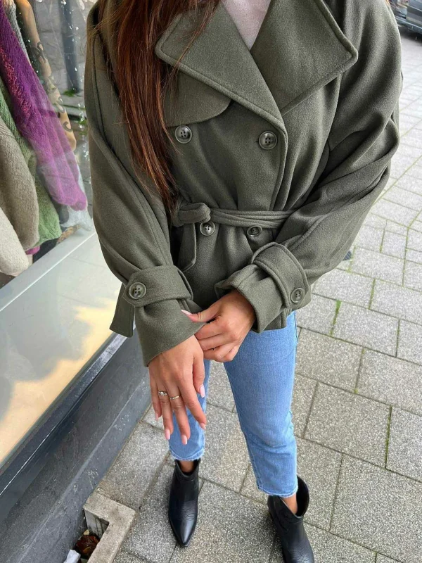 LOF Boutique Josie Trenchcoat Short Army> Jassen