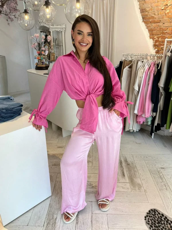 LOF Boutique Julie Silky Pants Light Pink> Broeken