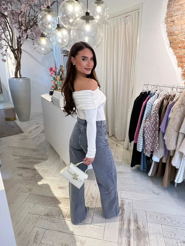 LOF Boutique Lana Off Shoulder Top Off White> Tops & Blousjes