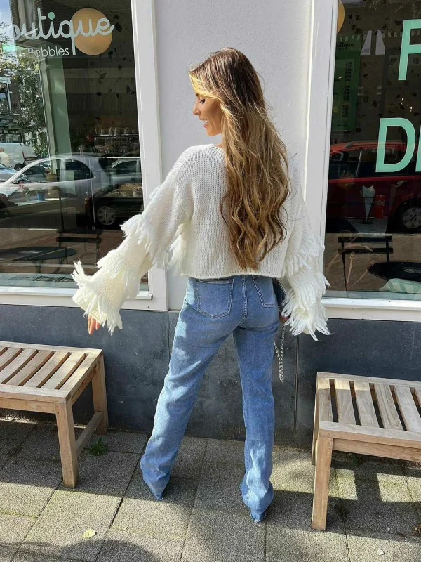 LOF Boutique Lara Extra Long Jeans Denim Blue> Broeken