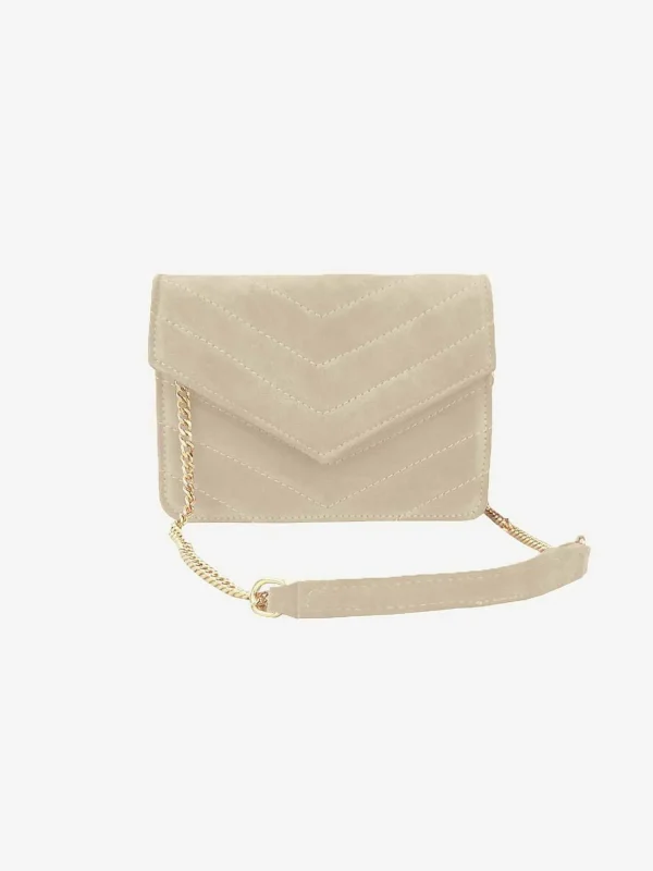 LOF Boutique Laurie Bag Suede Beige> Tassen