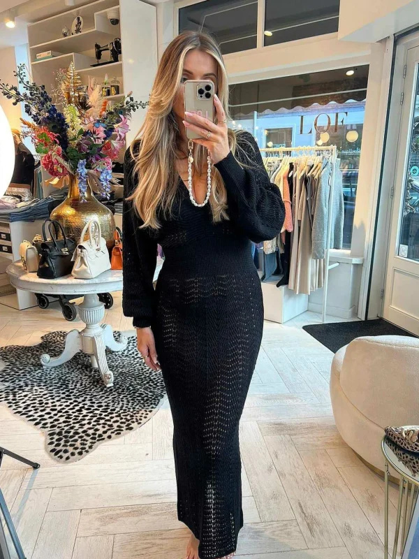 LOF Boutique Layla Maxi Dress Black> Jurken