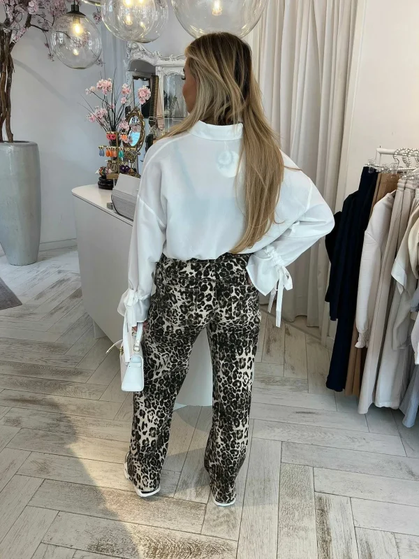 LOF Boutique Leo Wide Leg Jeans> Broeken