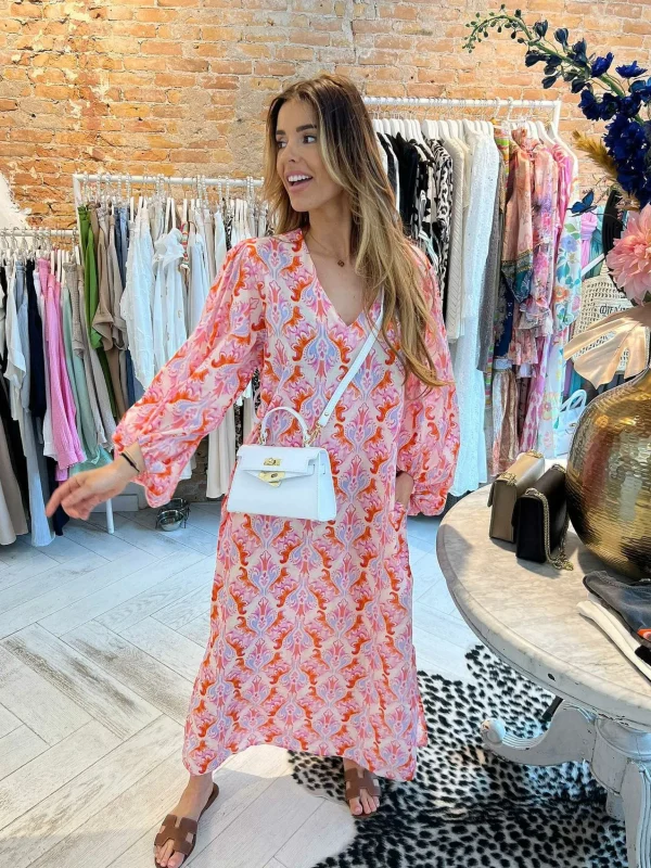 LOF Boutique Livia Maxi Dress Pink> Jurken