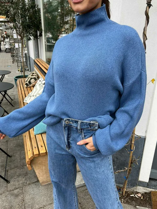 LOF Boutique Lot Sweater Denim Blue> Truien