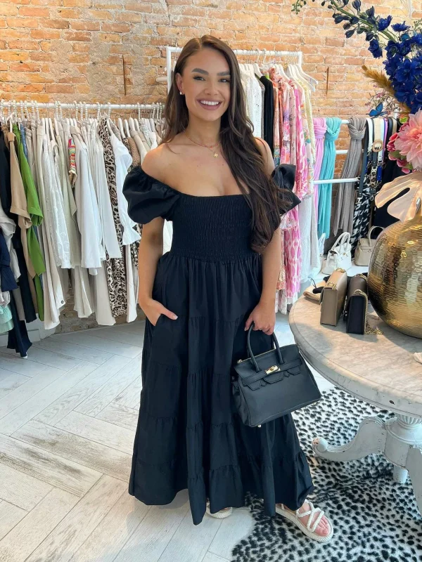 LOF Boutique Loua Maxi Dress Black> Jurken