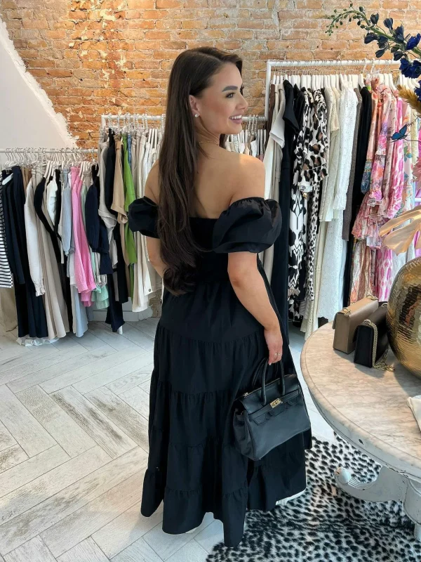 LOF Boutique Loua Maxi Dress Black> Jurken