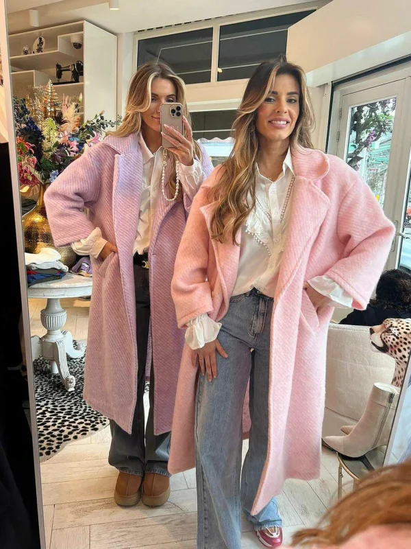 LOF Boutique Melanie Coat Baby Pink> Jassen