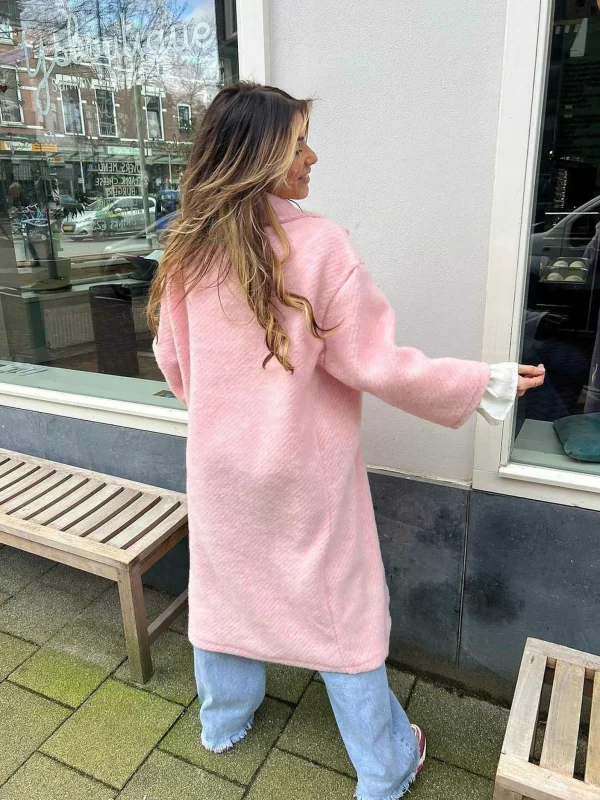 LOF Boutique Melanie Coat Baby Pink> Jassen