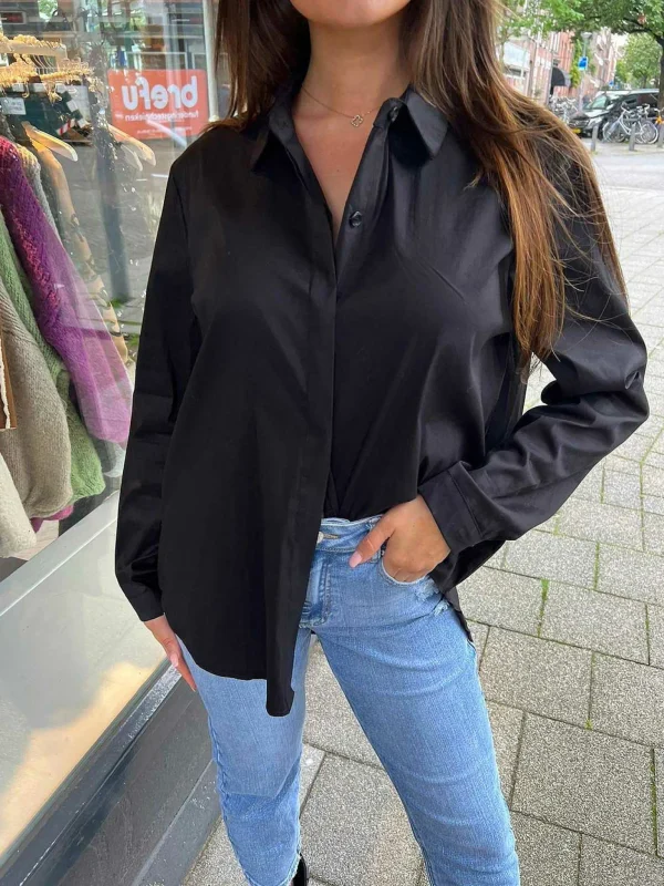 LOF Boutique Millie Basic Blouse Black> Tops & Blousjes