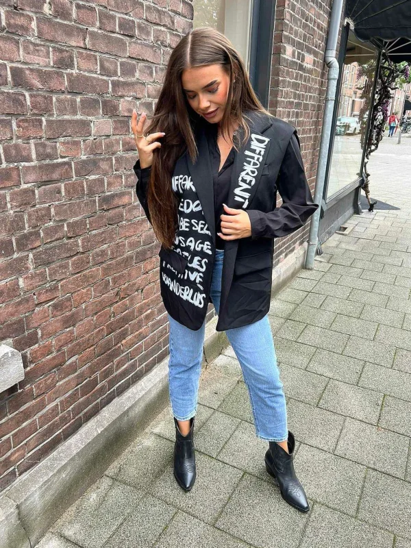 LOF Boutique Millie Basic Blouse Black> Tops & Blousjes