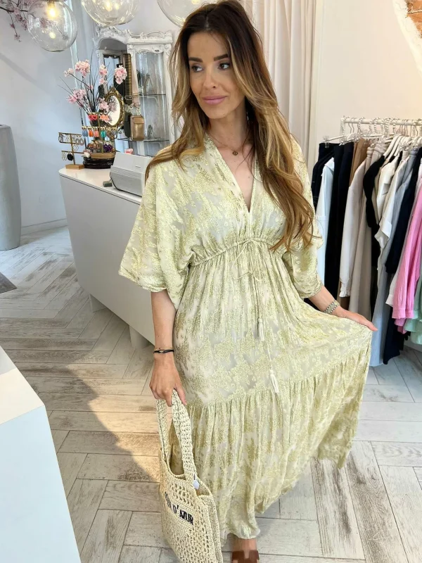 LOF Boutique Milou Golden Maxi Dress> Jurken