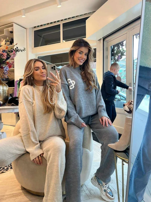 LOF Boutique Mollie Inspired Tracksuit Beige> Sets