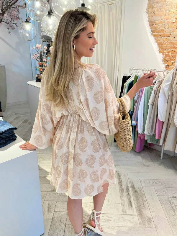 LOF Boutique Nala Print Dress Beige> Jurken