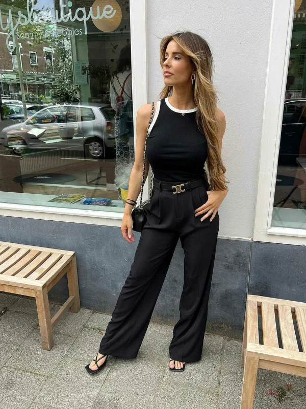 LOF Boutique Paige Pantalon Black> Broeken