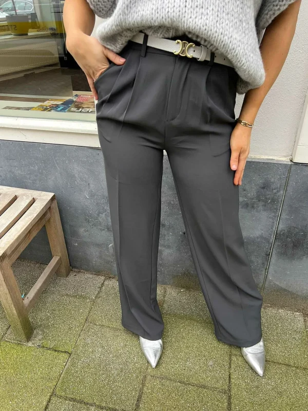 LOF Boutique Paige Pantalon Dark Grey> Broeken