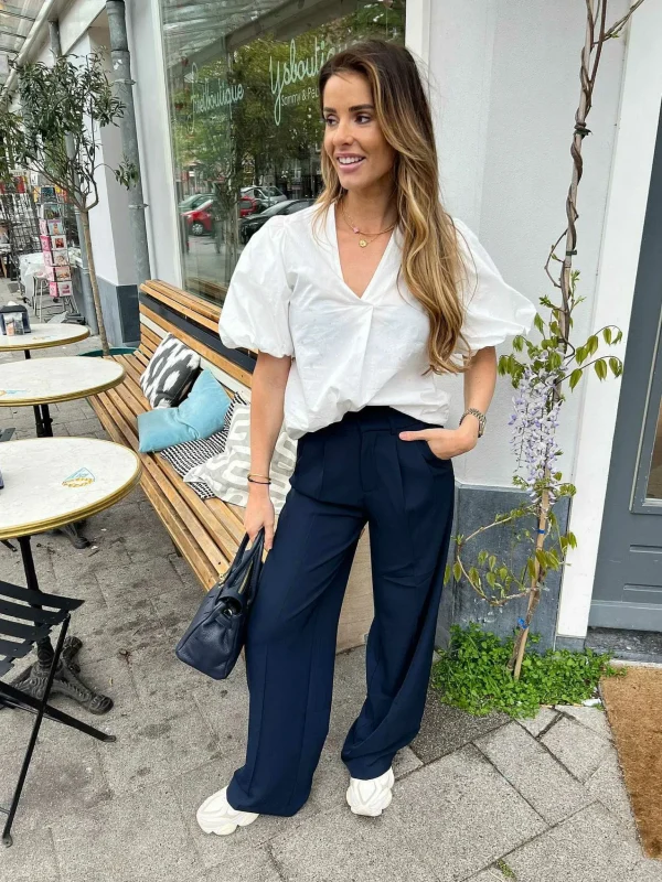 LOF Boutique Paige Pantalon Navy> Broeken