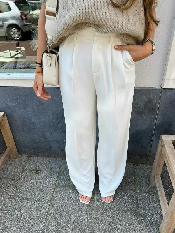 LOF Boutique Paige Pantalon White> Broeken