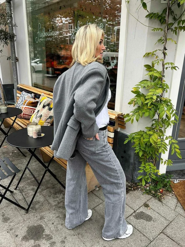 LOF Boutique Perfect Oversized Blazer Grey> Blazers