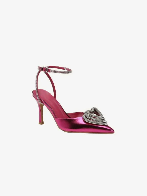 LOF Boutique Poppi Heart Heels Fuchia> Hakken